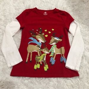 Holiday J.Khaki long sleeve Reindeer t-shirt Size L Christmas